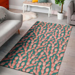 Pink Cactus Pattern Print Area Rug