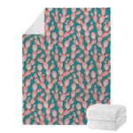 Pink Cactus Pattern Print Blanket