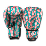 Pink Cactus Pattern Print Boxing Gloves