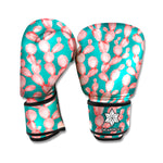 Pink Cactus Pattern Print Boxing Gloves