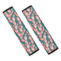 Pink Cactus Pattern Print Car Seat Belt Covers