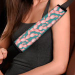 Pink Cactus Pattern Print Car Seat Belt Covers
