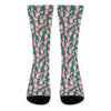 Pink Cactus Pattern Print Crew Socks