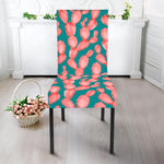Pink Cactus Pattern Print Dining Chair Slipcover