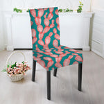 Pink Cactus Pattern Print Dining Chair Slipcover