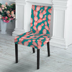 Pink Cactus Pattern Print Dining Chair Slipcover