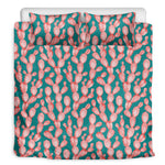 Pink Cactus Pattern Print Duvet Cover Bedding Set