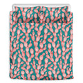 Pink Cactus Pattern Print Duvet Cover Bedding Set