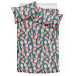 Pink Cactus Pattern Print Duvet Cover Bedding Set