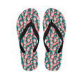 Pink Cactus Pattern Print Flip Flops