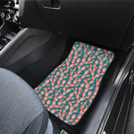 Pink Cactus Pattern Print Front and Back Car Floor Mats