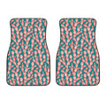 Pink Cactus Pattern Print Front Car Floor Mats
