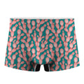 Pink Cactus Pattern Print Men's Boxer Briefs