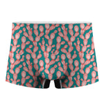 Pink Cactus Pattern Print Men's Boxer Briefs