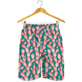 Pink Cactus Pattern Print Men's Shorts