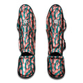 Pink Cactus Pattern Print Muay Thai Shin Guards