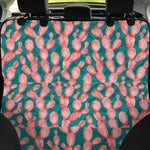 Pink Cactus Pattern Print Pet Car Back Seat Cover