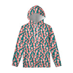Pink Cactus Pattern Print Pullover Hoodie