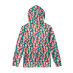 Pink Cactus Pattern Print Pullover Hoodie