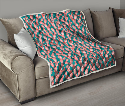 Pink Cactus Pattern Print Quilt