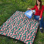 Pink Cactus Pattern Print Quilt