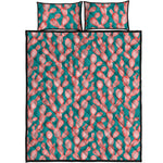 Pink Cactus Pattern Print Quilt Bed Set