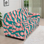 Pink Cactus Pattern Print Sofa Cover