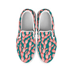 Pink Cactus Pattern Print White Slip On Shoes