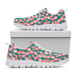 Pink Cactus Pattern Print White Sneakers