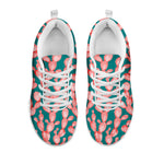 Pink Cactus Pattern Print White Sneakers