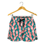 Pink Cactus Pattern Print Women's Shorts