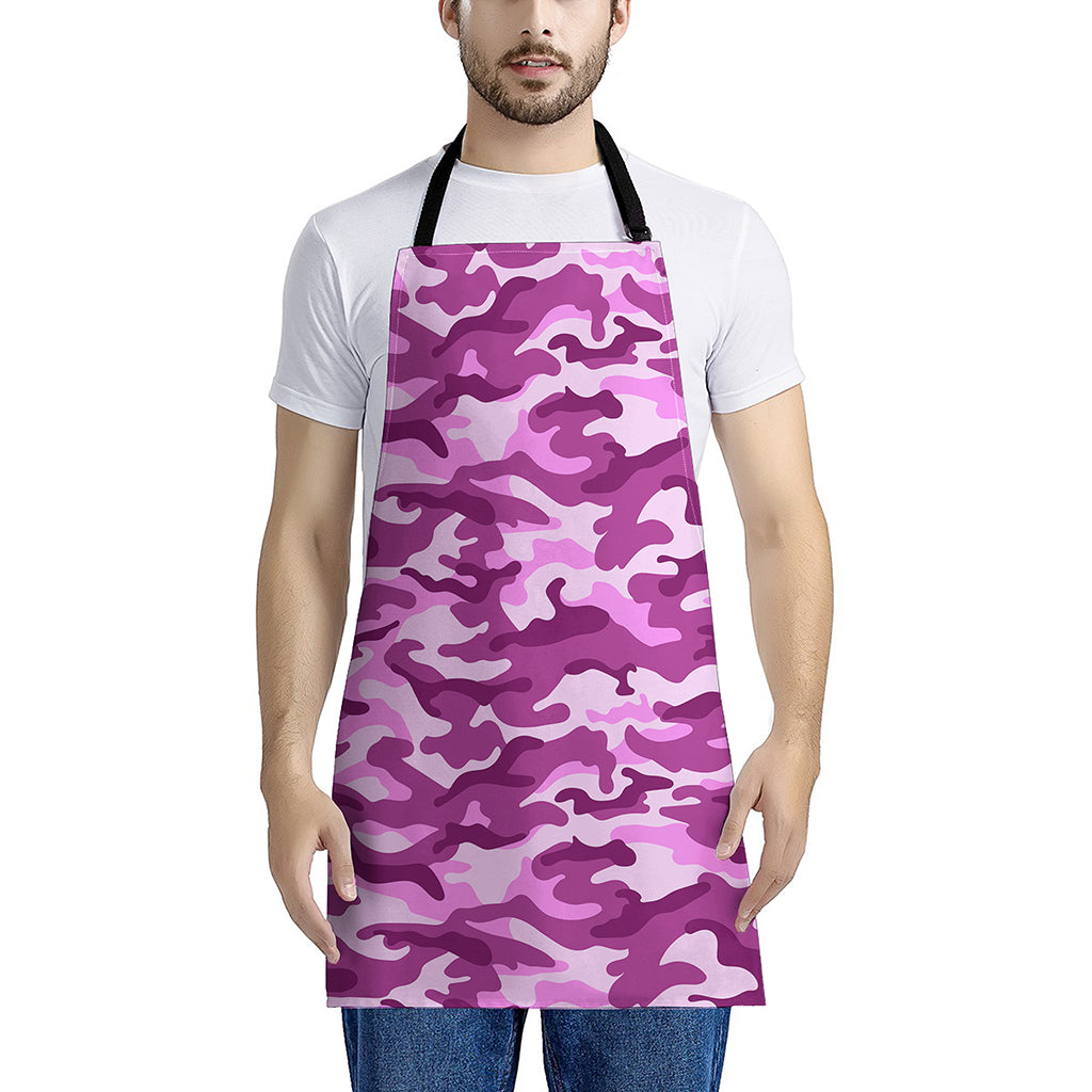 Pink Camouflage Print Apron