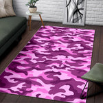Pink Camouflage Print Area Rug GearFrost
