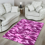 Pink Camouflage Print Area Rug GearFrost