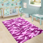 Pink Camouflage Print Area Rug GearFrost