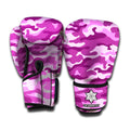 Pink Camouflage Print Boxing Gloves