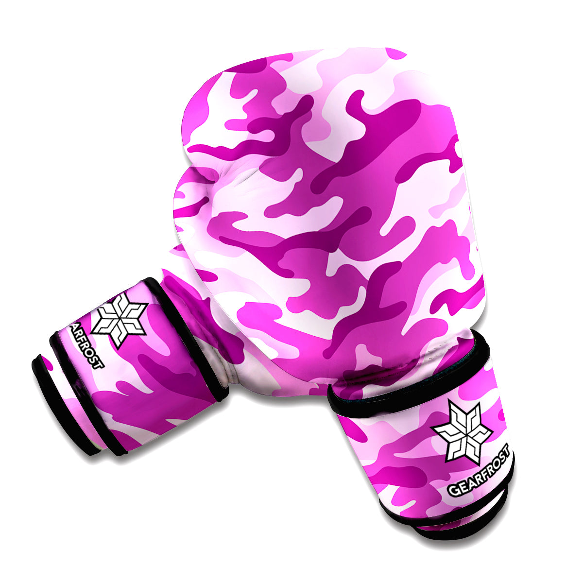 Pink Camouflage Print Boxing Gloves