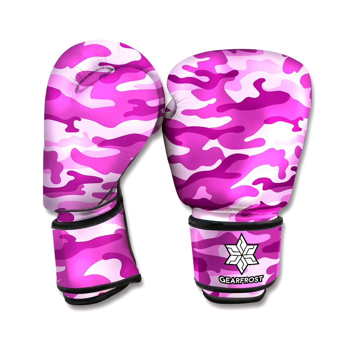 Pink Camouflage Print Boxing Gloves