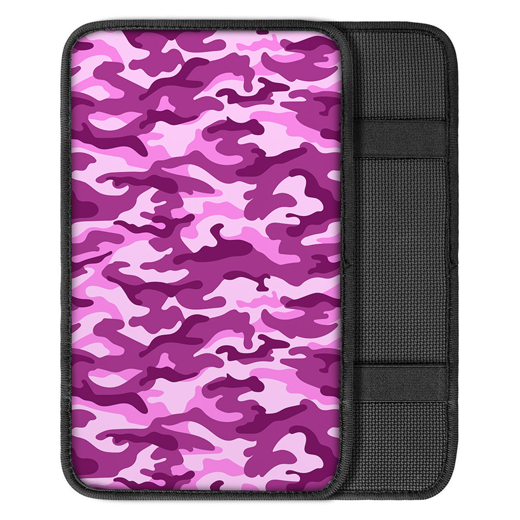 Pink Camouflage Print Car Center Console Cover