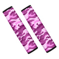 Pink Camouflage Print Car Seat Belt Covers