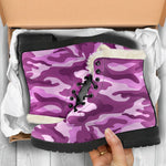 Pink Camouflage Print Comfy Boots GearFrost