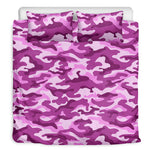 Pink Camouflage Print Duvet Cover Bedding Set