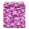 Pink Camouflage Print Duvet Cover Bedding Set