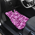 Pink Camouflage Print Front and Back Car Floor Mats
