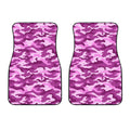 Pink Camouflage Print Front Car Floor Mats