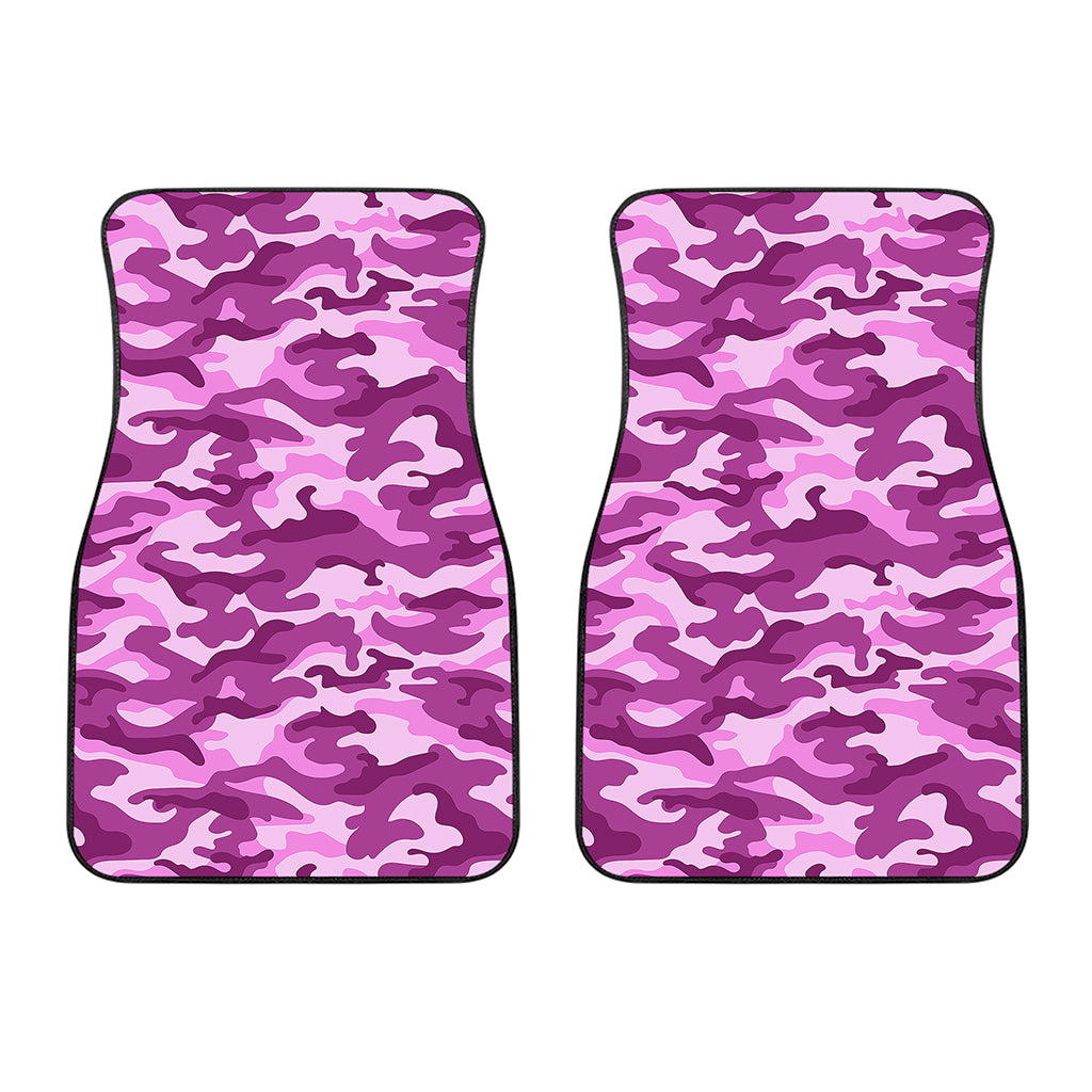 Pink Camouflage Print Front Car Floor Mats