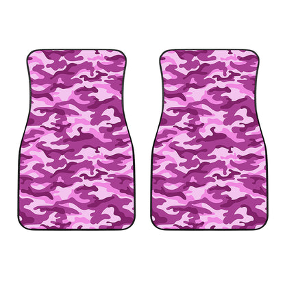 Pink Camouflage Print Front Car Floor Mats