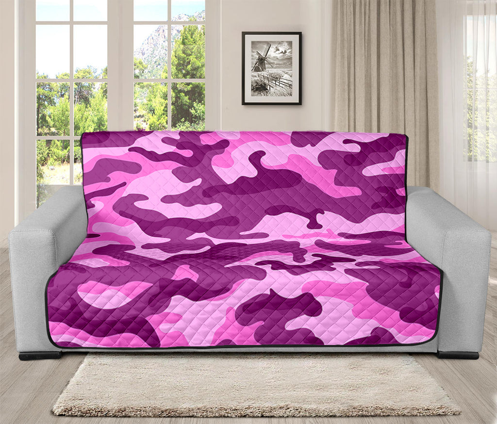 Pink Camouflage Print Futon Protector