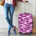 Pink Camouflage Print Luggage Cover