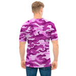 Pink Camouflage Print Men's T-Shirt